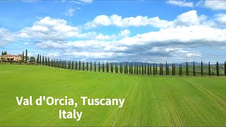 4K Drone Relaxation Film Val dOrcia Tuscany Italy [upl. by Idnor839]