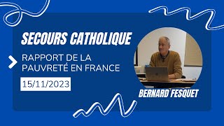 Secours Catholique  Rapport sur la pauvreté en France [upl. by Akiehsal]