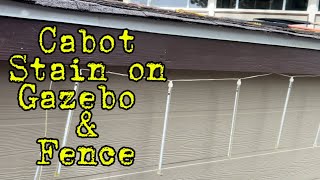 Cabot stain on gazebo amp fence [upl. by Dannica]