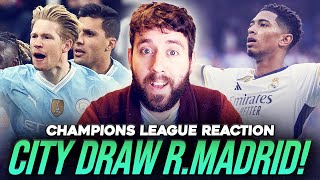 MAN CITY DRAW REAL MADRID  CHAMPIONS LEAGUE QUARTERFINALS REACTION [upl. by Brechtel]