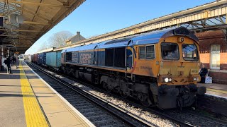 Class 66  66730 Whitemoor  Two Tone  GB Railfreight  GBRf  Basingstoke  231123 [upl. by Moor452]