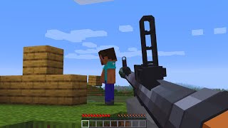 Classmate vs Minecraft Gun Mod [upl. by Ayikahs]