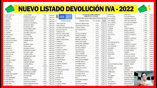 Consulta Nuevo Listado Devolución IVA 2022  80000  Nombres y Apellidos [upl. by Errick]