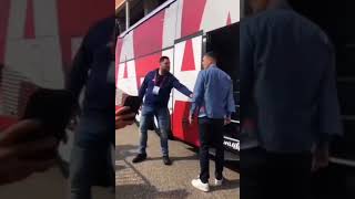 Steven Berghuis Punches FC Twente Fan [upl. by Nerhe]