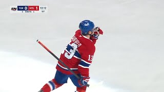 Cole Caufield Scores In Honor Of Johnny Gaudreau [upl. by Koral]