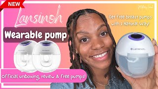 WEARABLE BREAST PUMP REVIEW  Lansinoh DiscreetDuo Wearable Pump  Free breast pump  1 Natural Way [upl. by Werner]