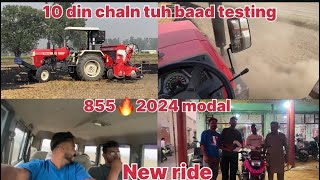 New ride🔥855🔥hon kam set aw testing🔥khambheravlog punjab farming trending haryana punjabi [upl. by Mia]