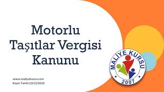 Motorlu Taşıtlar Vergisi Kanunu [upl. by Tanney]