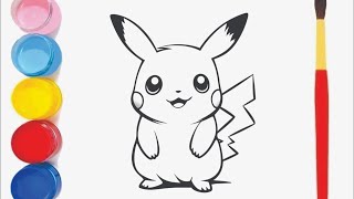 How To Draw Pikachu  Pokemon  Easy Step By Step Tutorialdrawing painting coloring kidsfun [upl. by Auhesoj927]