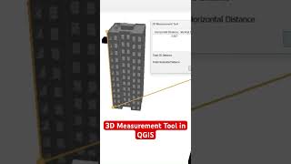 3D Measurement Tool in QGIS qgis cesium opensource shorts [upl. by Esidarap]