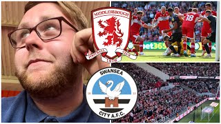 Middlesbrough 21 Swansea City  CABANGO SENT OFF AS SWANS GO INTO THE BOTTOM 3 🙃  Match Vlog 90 [upl. by Ramed]