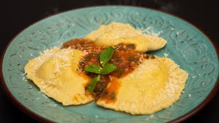 Fresh Homemade Ravioli Recipe Without Pasta Machine [upl. by Brynna479]