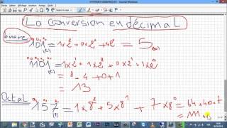 La conversion des systèmes binaire octal et héxadécimal au décimal débutants [upl. by Nobell949]