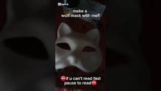 Make a wolf mask with me🐺🐺🐺 therian mask cool🤌 sublikepls lovyou [upl. by Heeley999]