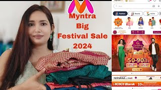 Myntra Big Fashion Festival Sale Haul 2024  Kurta set  Western wear Dress [upl. by Ailuy]