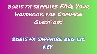 Installing boris fx sapphire 2024 Made Easy StepbyStep Guide [upl. by Cornelius]