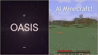 Playing AI Minecraft Oasis [upl. by Micki732]