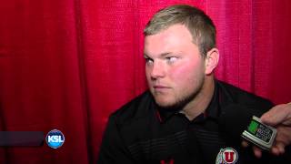 Utah defensive end Hunter Dimick press conference 11032014 [upl. by Azarcon]