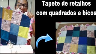 Como fazer tapete de quadrado com bicos 🧵✂️💥 [upl. by Rhea184]