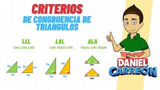 CRITERIOS DE CONGRUENCIA DE TRIÁNGULOS  super facil para principiantes [upl. by Shiau]