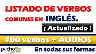 Descarga gratis listado de verbos en inglés en todas sus formas con pronunciación [upl. by Calv763]