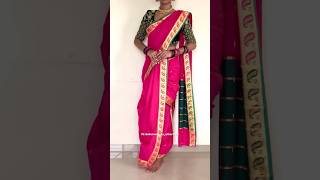 Brahmini Nauvari Draping shorts nauvarisaree saree GroomingwithUtkarsha [upl. by Yentruocal]