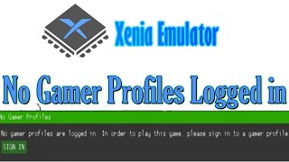 How to Fix No Gamer Profiles are Logged in Xenia Emulator [upl. by Nesbitt]