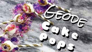 How to Make Geode Cake Pops [upl. by Atsillac]