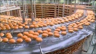 How McDonald Hamburger Buns are Made in 30 Seconds [upl. by Balas]