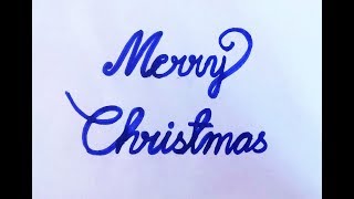 How to write quotMerry Christmasquot in cursive letters [upl. by Clemens]