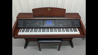 Yamaha Clavinova CVP303 digital piano and stool in mahogany finish stock number 23317 [upl. by Aerahs479]