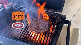 Reverse Seared Ribeye Steak  Oklahoma Joe’s Modified Rambler  Portable Charcoal Grill [upl. by Lida563]