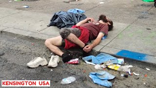 Homeless America  Kensington Ave Philadelphia  July 11 2024 [upl. by Lamok608]