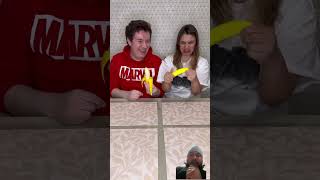 Real vs fake banana challenge hmelkofm challenge banana comedy prank [upl. by Lamphere]