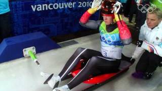 Felix Loch GER Wins Mens Luge Gold  Vancouver 2010 Winter Olympics [upl. by Zeret]