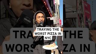 Trying the worst pizza in NYC 🍕 funny newyork pizza youtubeshorts shorts [upl. by Haley]