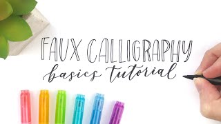 Faux Calligraphy Basics Tutorial [upl. by Rovner]