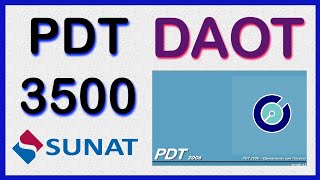 PDT SUNAT  PDT 3500  Operaciones con Terceros DAOT [upl. by Jp]