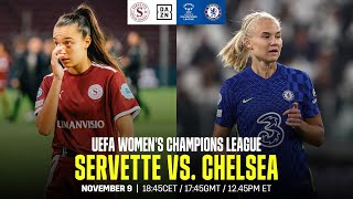 Servette vs Chelsea  Match en intégralité de la 3e journée de lUEFA Womens Champions League [upl. by Ahsirek]