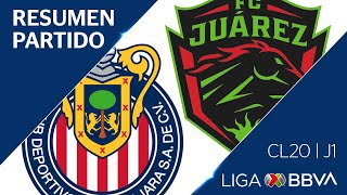 Resumen y Goles  Guadalajara vs Juárez  Jornada 1  Clausura 2020  Liga BBVA MX [upl. by Sane]