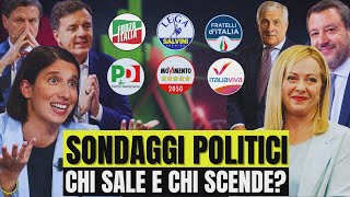 SONDAGGI POLITICI OGGI CHI SALE E CHI SCENDE NELLE PREFERENZE DEGLI ITALIANI [upl. by Enyleuqcaj]