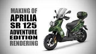 Aprilia SR 125  SR 150 Adventure Edition  Making Video  Rendering  SRK Designs [upl. by Gnah657]