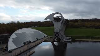 Drone at the Kelpies and Falkirk wheel [upl. by Elizabeth]