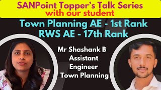 Toppers Talk  Mr Shashank B  Assistant Engineer Town Planning Govt of Karnataka [upl. by Siduhey]