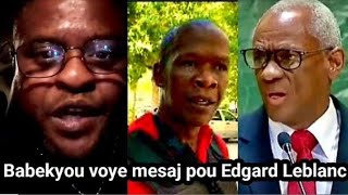 Babekyou vle Edgard Leblanc tou rete prezidan li felicite komisè [upl. by Marcelo]