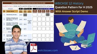 12 History Question Pattern for HS 2025 with Answer Script Demo  LIVE Class1  MM Sir wbchse [upl. by Pieter863]