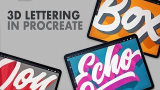 3 Ways to Create 3D Lettering in Procreate [upl. by Atnas]