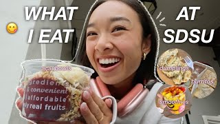 WHAT I EAT IN COLLEGE freshman year  SDSU [upl. by Krystyna]