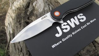 JSWS Liner Lock EDC Pocket Knife 440c Stainless Steel Blade amp G10 Handle [upl. by Zela615]