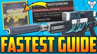 Destiny 2  FAST quotDARCIquot Exotic Masterwork Precision Kills Guide  How To Get Catalyst [upl. by Drucy]